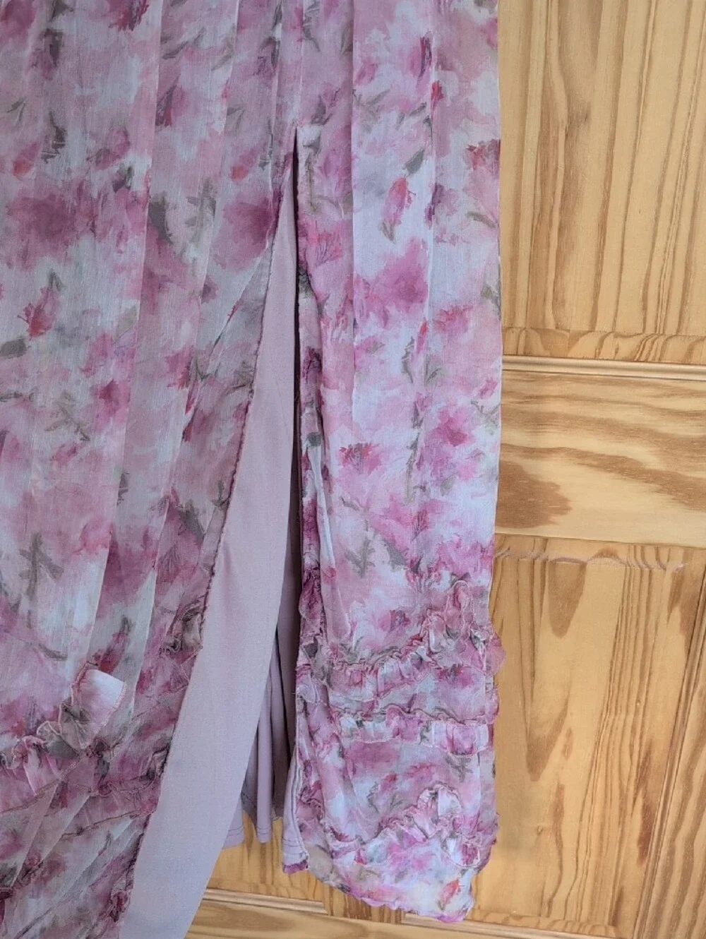 Novella Pink Floral Ruffled Bustier Lace-Up Maxi Dress -
Lulu's - Picture 5 of 14